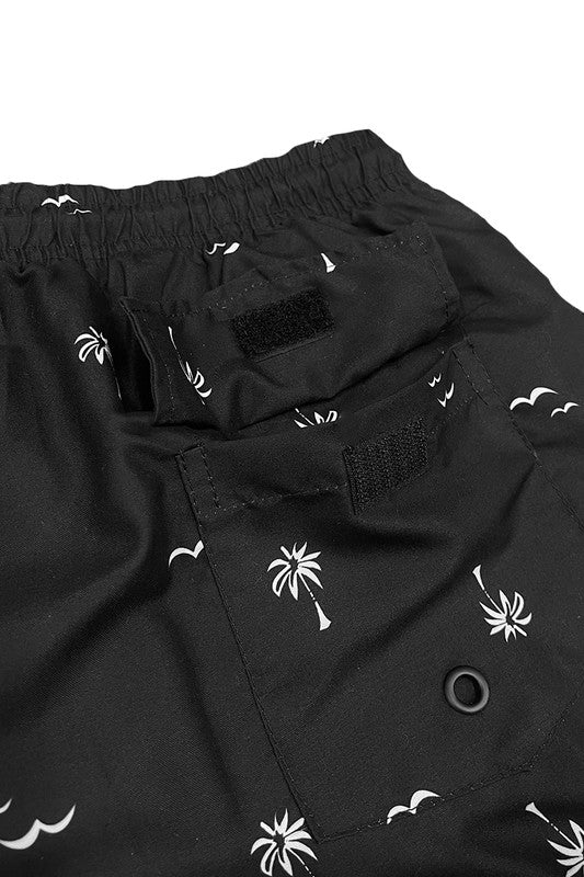 Palm Tree Print Swim Shorts